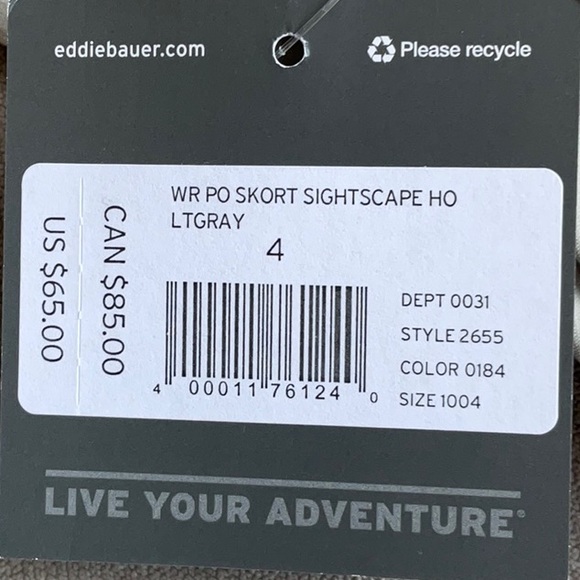 Eddie Bauer Skort Horizon Collection •UPF 50+ sun protection •StormRepel - Picture 6 of 7